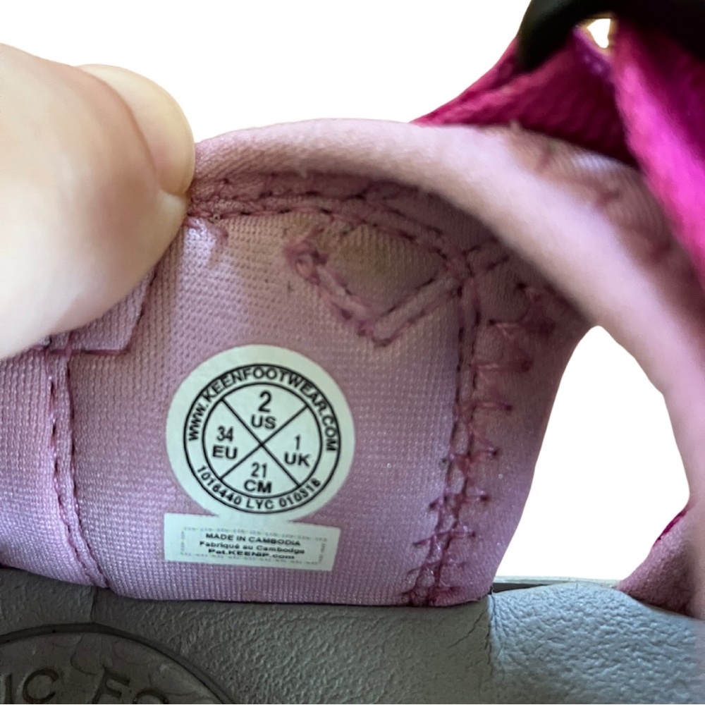 Big Kids' Newport Pink Size 2 - Picture 4 of 6